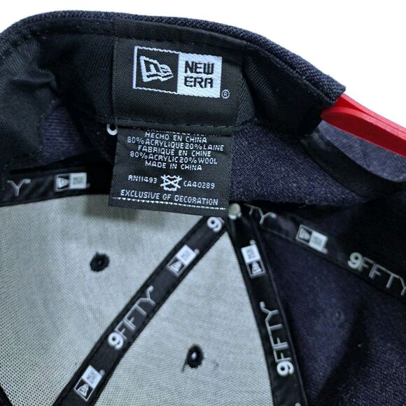 USA New Era 9Fifty Hat Snapback Soccer Team Patch Cap Adjustable Red Blue Wool - Picture 6 of 7